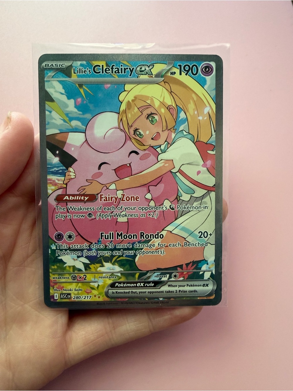 Pokémon Lillie’s Clefairy ex #280